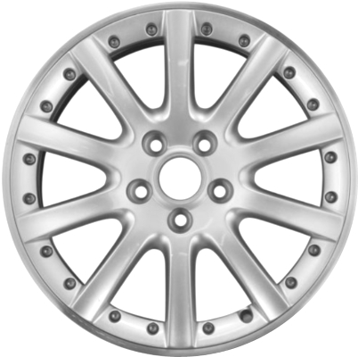 Volkswagen Jetta 2005-2010, Jetta GLi 2006-2009 powder coat silver 17x7 aluminum wheels or rims. Hollander part number 69820, OEM part number 1K0601025K8Z8.