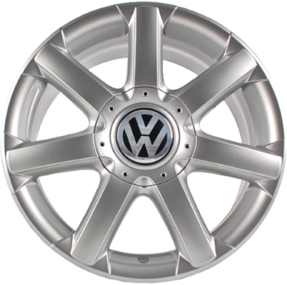 Volkswagen Golf 2008-2009, Golf GTi 2008-2009, Jetta 2008-201 Volkswagen Rabbit 2008-2009 powder coat silver 16x7 aluminum wheels or rims. Hollander part number 69848, OEM part number 1T0071491666.