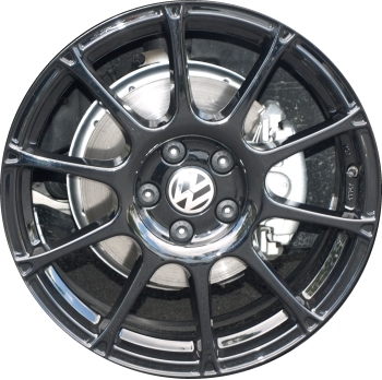 Volkswagen Jetta 2012-2016 powder coat black or grey 18x7.5 aluminum wheels or rims. Hollander part number ALY69965, OEM part number 5K0071498AAX1.