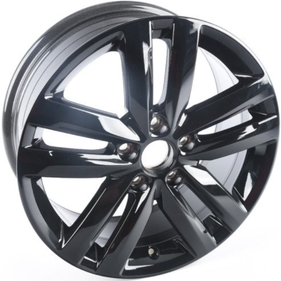Volkswagen Jetta 2018 powder coat black 17x7 aluminum wheels or rims. Hollander part number ALY69940U45/70033, OEM part number 5C0601025CPAX1.