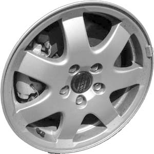 Volvo S60 2002-2009, V70 2002-2007 powder coat silver 16x6.5 aluminum wheels or rims. Hollander part number 70254, OEM part number 91623926.