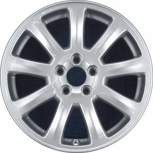 Volvo S60 2008-2009, S80 1999-2006 powder coat hyper silver 17x7 aluminum wheels or rims. Hollander part number 70273U78, OEM part number 91623934.