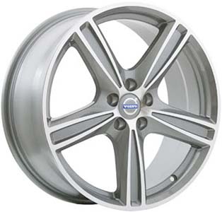 Volvo XC90 2008-2011 grey machined 19x8 aluminum wheels or rims. Hollander part number ALY70332U35, OEM part number 307890467.
