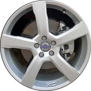 Volvo XC90 2011-2012 powder coat silver 20x8 aluminum wheels or rims. Hollander part number ALY70376U20, OEM part number 312025851, 307582593.