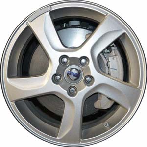 Volvo S60 2011-2013, V60 2012-2013 powder coat silver 17x7 aluminum wheels or rims. Hollander part number 70368, OEM part number 307567032.
