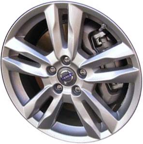 Volvo S60 2011-2013, V60 2012-2013 powder coat silver 17x8 aluminum wheels or rims. Hollander part number 70369U77.LS16, OEM part number 307567040.