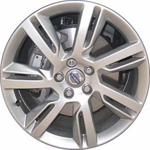 Volvo S60 2011-2013, V60 2012-2013 powder coat silver 18x8 aluminum wheels or rims. Hollander part number 70370, OEM part number 307567057.