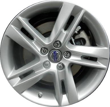 Volvo S60 2014-2016, V60 2015-2016 powder coat silver 17x8 aluminum wheels or rims. Hollander part number 70392, OEM part number 313739153.