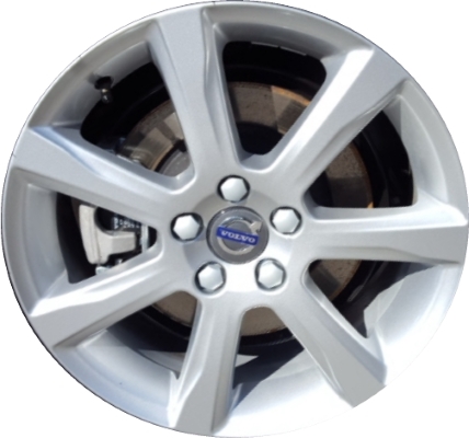 Volvo S60 2016-2017, V60 2016-2018 powder coat silver 17x7 aluminum wheels or rims. Hollander part number 70410, OEM part number 314392986.