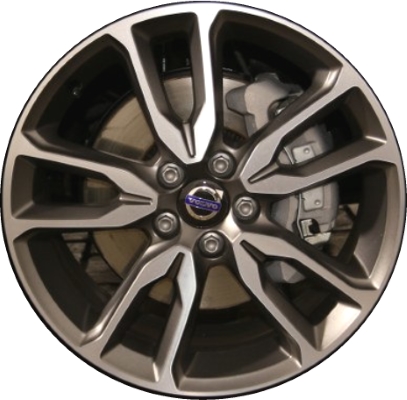 Volvo S60 2016-2018, V60 2015-2018 grey machined 18x7.5 aluminum wheels or rims. Hollander part number 70415, OEM part number 314391947.