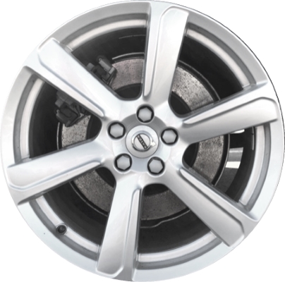 Volvo XC90 2016-2023 powder coat silver 19x8 aluminum wheels or rims. Hollander part number ALY70419, OEM part number 314145137.