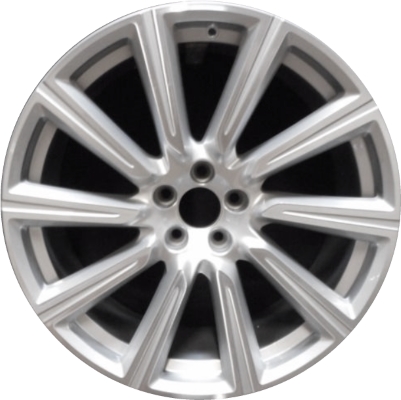 Volvo XC90 2016-2019 silver machined 20x9 aluminum wheels or rims. Hollander part number ALY70421, OEM part number 31362277, 314145145.