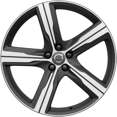 Volvo XC90 2015-2023 charcoal machined 20x8 aluminum wheels or rims. Hollander part number ALY70422, OEM part number 314147224.