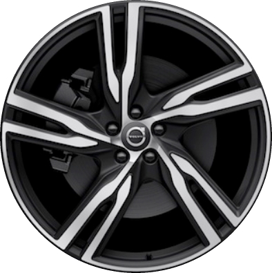 Volvo S60 2017-2018, V60 2017-2018 charcoal machined 19x8 aluminum wheels or rims. Hollander part number 70428, OEM part number 314546250.