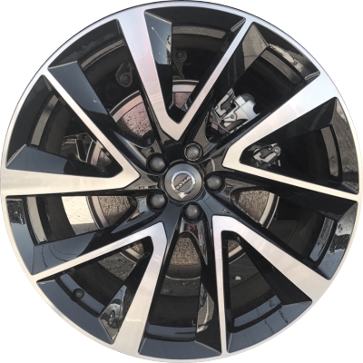 Volvo XC90 2018-2023 black machined 21x9 aluminum wheels or rims. Hollander part number ALY70452, OEM part number 31664498, 31445016.
