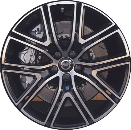 Volvo S60 2018, V60 2018 black machined 20x8 aluminum wheels or rims. Hollander part number 70429U45/70456, OEM part number 322071721.
