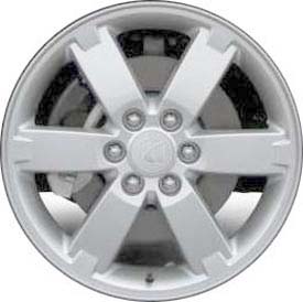 Saturn Relay 2007 powder coat silver 17x6.5 aluminum wheels or rims. Hollander part number ALY7062, OEM part number 19149273.