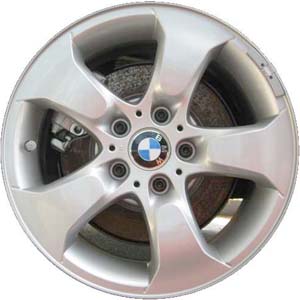 BMW X3 2004-2010 powder coat silver 17x8 aluminum wheels or rims. Hollander part number ALY71158, OEM part number 36113417393.