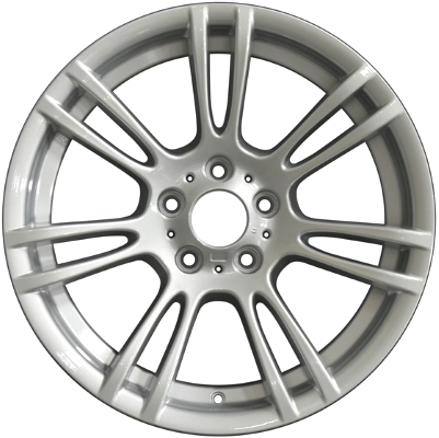 BMW M1 2011-2012, M3 2008-2013 powder coat silver 18x8 aluminum wheels or rims. Hollander part number 71306, OEM part number 36112283905.