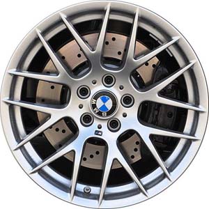 BMW M1 2011-2012, M3 2011-2013 powder coat hyper silver 19x9 aluminum wheels or rims. Hollander part number 71438U78, OEM part number 36112284055.
