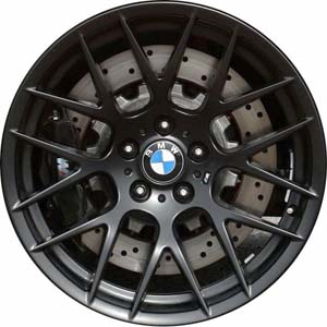 BMW M1 2011-2012, M3 2011-2013 powder coat black 19x9 aluminum wheels or rims. Hollander part number 71438U45, OEM part number 36112284150.