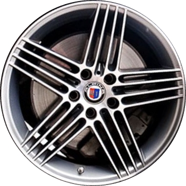 BMW Alpina B7 2011-2015 grey machined 19x8.5 aluminum wheels or rims. Hollander part number ALY71460, OEM part number 36107980144.