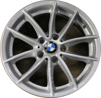 BMW X3 2011-2017, X4 2015-2018 powder coat silver 17x7.5 aluminum wheels or rims. Hollander part number 71472, OEM part number 36116787575.