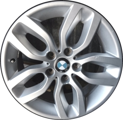 BMW X3 2011-2017, X4 2015-2018 powder coat silver 17x7.5 aluminum wheels or rims. Hollander part number 71473U20, OEM part number 36116787576.