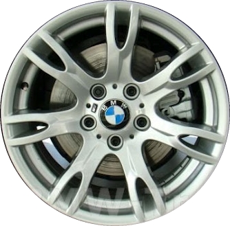 BMW X1 2013-2015 powder coat silver 17x7.5 aluminum wheels or rims. Hollander part number ALY71597, OEM part number 36117842635.