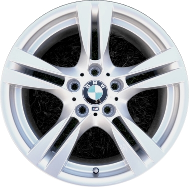 BMW X1 2013-2015 powder coat silver 18x8 aluminum wheels or rims. Hollander part number ALY71599, OEM part number 36117842636.