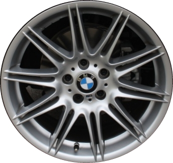 BMW X1 2013-2015 powder coat silver 19x8 aluminum wheels or rims. Hollander part number ALY71609, OEM part number 36117847083.