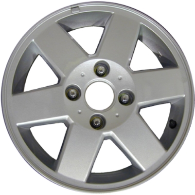 Suzuki Reno 2005-2006 powder coat silver 15x6 aluminum wheels or rims. Hollander part number ALY72663, OEM part number 4321085Z20.