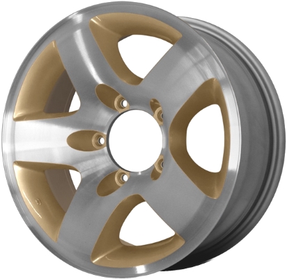 Suzuki Grand Vitara 1999-2005, Vitara 1999-2005 gold machined 16x7 aluminum wheels or rims. Hollander part number 72660U55, OEM part number 4320056891Z8K.
