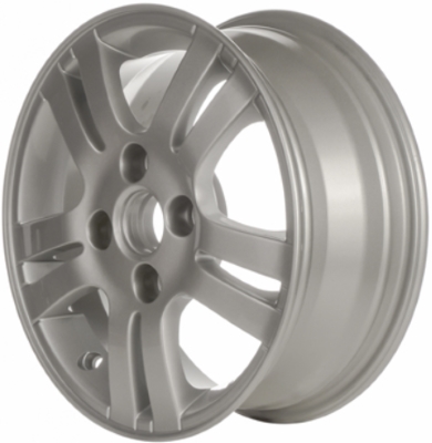 Suzuki Forenza 2006-2008, Reno 2007-2008 powder coat silver 15x6 aluminum wheels or rims. Hollander part number 72691, OEM part number 4321085Z30.