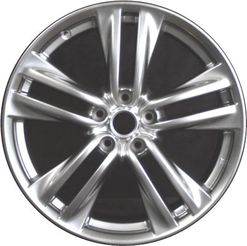 Infiniti M35 2008-2010, M45 2008-2010 powder coat hyper silver 19x8.5 aluminum wheels or rims. Hollander part number 73697, OEM part number D0300EJ94A.