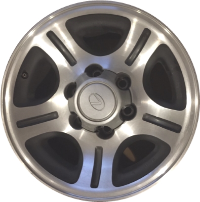 Lexus LX450 1996-1998 charcoal machined 16x8 aluminum wheels or rims. Hollander part number ALY74143, OEM part number Not Yet Known.