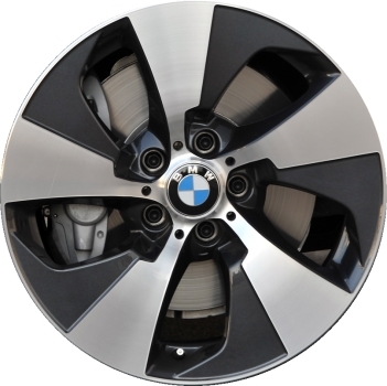 BMW 320i 2012-2015, 328i 2012-2016, 335i 2012-2016, 428i 2014, 435i 2014, ActiveHybrid 3 2013-2015 charcoal machined 18x8 aluminum wheels or rims. Hollander part number, OEM part number 36316850941, 36116850376.