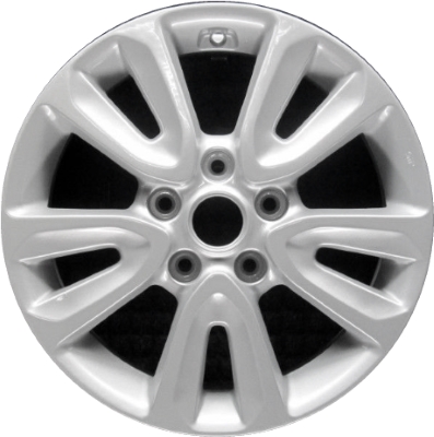 KIA SOUL 2012-2013 powder coat silver 16x6.5 aluminum wheels or rims. Hollander part number ALY74661, OEM part number 529102K260.