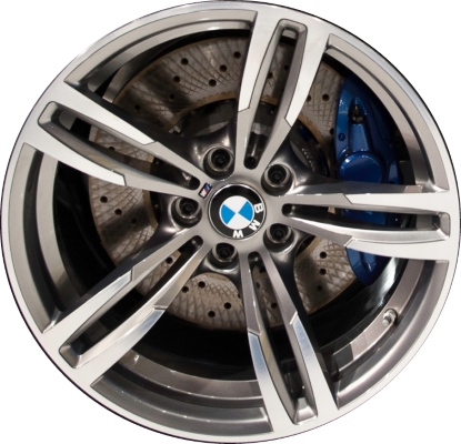 BMW M2 2016-2020, M3 2015-2018, M4 2015-2020 grey machined 19x9 aluminum wheels or rims. Hollander part number 86094U30, OEM part number 36112284755.
