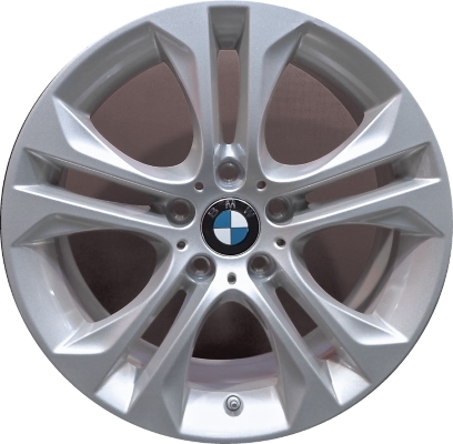 BMW X3 2015-2017, X4 2015-2018 powder coat silver 18x8 aluminum wheels or rims. Hollander part number 86099, OEM part number 36116862886.