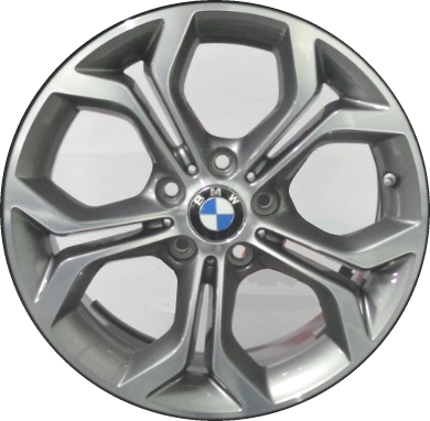 BMW X3 2015-2017, X4 2015-2018 grey machined 18x8 aluminum wheels or rims. Hollander part number 86100, OEM part number 36116862889.