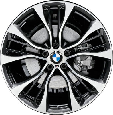 BMW X3 2015-2017, X4 2015-2018 charcoal machined 21x8.5 aluminum wheels or rims. Hollander part number 86109, OEM part number 36116861374.