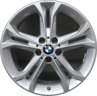 BMW X3 2018-2021, X4 2019-2020 powder coat silver 18x7 aluminum wheels or rims. Hollander part number 86347, OEM part number 36116876918.