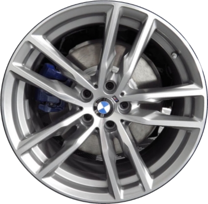 BMW X3 2018-2020, X4 2019-2020 grey machined 19x7.5 aluminum wheels or rims. Hollander part number 86350, OEM part number 36108010267.