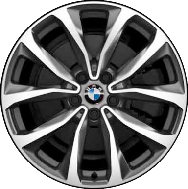 BMW X3 2018-2020, X4 2019-2020 grey machined 19x7.5 aluminum wheels or rims. Hollander part number 86351, OEM part number 36116877326.