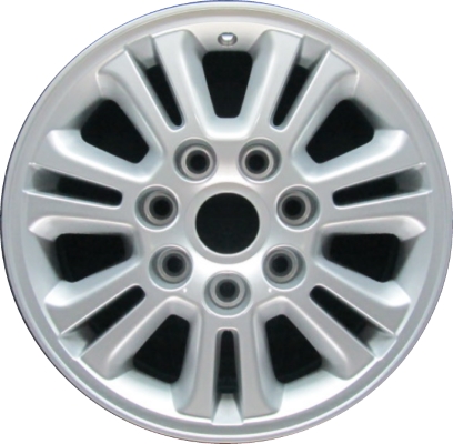 Ford F-150 2011-2014 powder coat silver 17x7.5 aluminum wheels or rims. Hollander part number ALY3894, OEM part number BL3Z1007C.