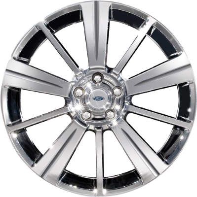 Ford Flex 2009-2012 polished 20x8 aluminum wheels or rims. Hollander part number ALY98115, OEM part number 9A8Z1K007B.