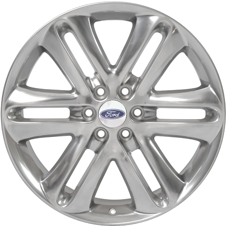 Ford F-150 2010-2014 polished 22x9 aluminum wheels or rims. Hollander part number ALY3918, OEM part number DL3Z1007C.