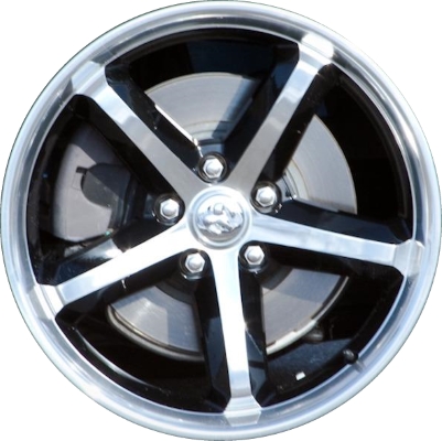 Dodge Challenger 2011-2014, Charger RWD 2009-2010 black polished 18x7.5 aluminum wheels or rims. Hollander part number 2423, OEM part number Not Yet Known.