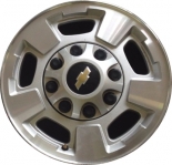 ALY5500 Chevrolet Silverado, GMC Sierra 2500, 3500 Wheel/Rim Silver Machined #9597726